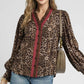 Umgee Ruffle Trim Leopard Print Shirt - DAVERRI FASHIONS