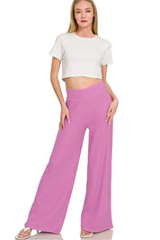 Zenana Rolled Sleeve Top and Pants Sweater Set | Outfit Sets Daverri Fashions