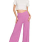 Zenana Rolled Sleeve Top and Pants Sweater Set