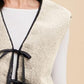 Annie Wear V-Neck Tie Detail Vest Coat Vests