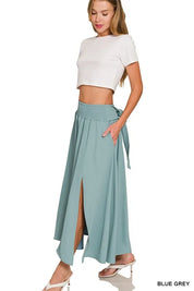 Zenana Heavy Woven Span Crop Tee & Skirt Set | Outfit Sets Daverri Fashions