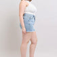 Judy Blue Tummy Control Raw Hem Denim Shorts Denim Shorts