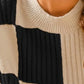 SO ME Check Plaid Casual Sweater Top