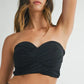 MABLE Ruched Tube Crop Top and Skirt Set Outfit Sets