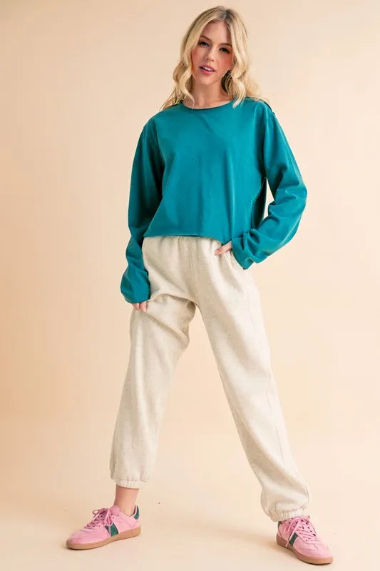 Aemi+Co Drawstring Elastic Waist Joggers Joggers