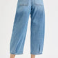 RISEN Full Size Mid Rise Fit Crop Wide Volume Leg Jeans Plus Size Jeans