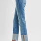 RISEN Full Size High Rise Ankle Straight Wide Cuffed Jeans Plus Size
