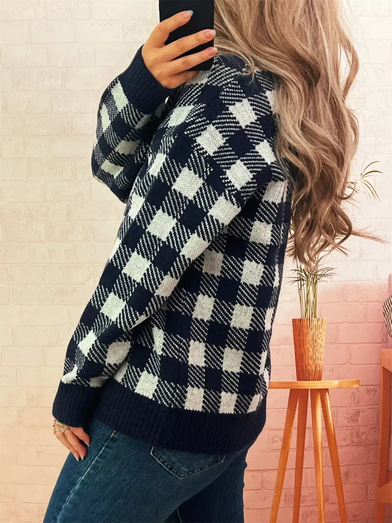 Plaid Button-Down Cardigan - DAVERRI FASHIONS