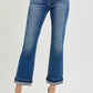 RISEN Mid Rise Ankle Straight Cuffed Jeans - DAVERRI FASHIONS