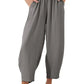 Full Size Drawstring Cropped Jogger Pants Plus Size - DAVERRI FASHIONS