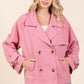 Mittoshop Double Breasted Long Sleeve Trench Coat Jacket Jackets