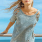 BiBi Laser Cut Mineral Washed Loose Fit Thermal Top - DAVERRI FASHIONS