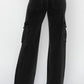 Risen Black High Rise Wide Leg Cargo Jeans Cargo Jeans