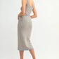 MABLE Multi Color Chevron Knit Bodycon Midi Dress