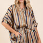 Mittoshop Drawstring Striped Satin Shorts Shorts