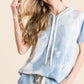 BiBi Tie Dye French Terry Hoodie Top and Bottom Set Short Sets