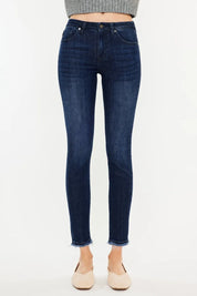 DARK Kancan High-Rise Slim Fit Raw Hem Ankle Jeans | Jeans Daverri Fashions