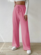 Drawstring Wide Leg Pants | Lounge Pants Daverri Fashions