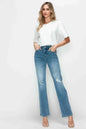 bytos Full Size Distressed High Rise Straight Jeans - DAVERRI FASHIONS