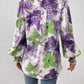 Daverri Fashions Floral Print Long Sleeve Shirt - DAVERRI FASHIONS