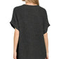Zenana Short Sleeve Round Neck Sweater - DAVERRI FASHIONS