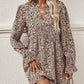 Notched Flounce Sleeve Mini Dress - DAVERRI FASHIONS