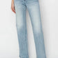 RISEN High Rise Straight Jeans - DAVERRI FASHIONS