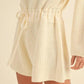 MABLE Round Neck Long Sleeve Sweater Romper
