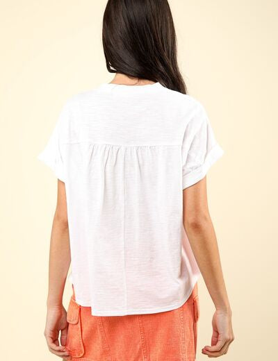 VERY J Nochted Short Sleeve Washed T-Shirt