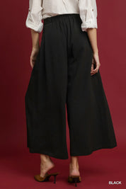 Umgee Elastic Waist Wide Leg Pants | Pants Daverri Fashions