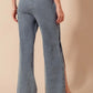 SO ME Mid Rise Drawstring Jeans with Side Snap Button