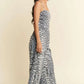 Davi & Dani Leopard Spaghetti Straps Wide Leg Jumpsuit Jumpsuits