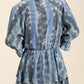 Umgee Tie Dye Ruffled Layered Dress with Elastic Waistband Mini Dresses