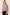 Mittoshop Texture Striped Print Round Neck Dolman Sleeve Top