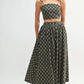 MABLE Floral Crop Top and Skirt Set