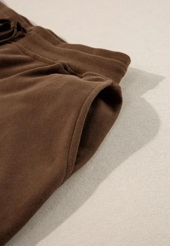 Side Slit Round Neck Long Sleeve Top and Pants Set - DAVERRI FASHIONS