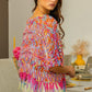 BiBi Openwork Fringed Knit Cover Up - DAVERRI FASHIONS