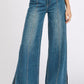 Mittoshop Medium Wash Seam Detail Wide Leg Denim Jeans - DAVERRI FASHIONS