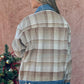 And The Why Full Size Washed Denim Detail Brushed Plaid Jacket - DAVERRI FASHIONS