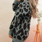 Leopard V-Neck Drop Shoulder Sweater - DAVERRI FASHIONS