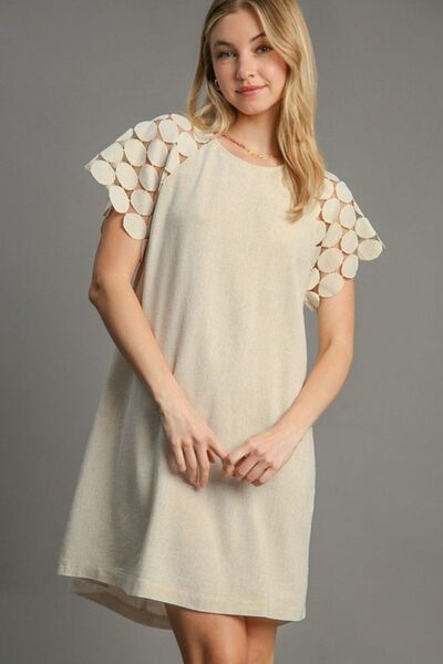 OATMEAL Umgee Round Neck Mini Dress Plus Size | Mini Dresses Daverri Fashions