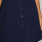 She + Sky Full Size Button Down Short Sleeve Woven Shirt Dress Plus Size Mini Dresses