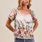 SO ME Floral Embroidered Two Way Off The Shoulder Blouse Blouses
