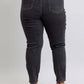 Judy Blue Full Size Mid Rise Tummy Control Slim Jeans Plus Size - DAVERRI FASHIONS