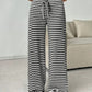 Striped Wide Leg Drawstring Pants - DAVERRI FASHIONS