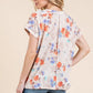 BOMBOM Floral Round Neck RIbbed T-Shirt