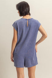 HYFVE Round Neck Cap Sleeve Relaxed Fit Breezy Romper | Rompers Daverri Fashions