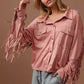 BiBi Suede Fringe Long Sleeve Jacket - DAVERRI FASHIONS