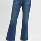 RISEN Tummy Control High Rise Crop Straight Raw Cut Hem Jeans - DAVERRI FASHIONS