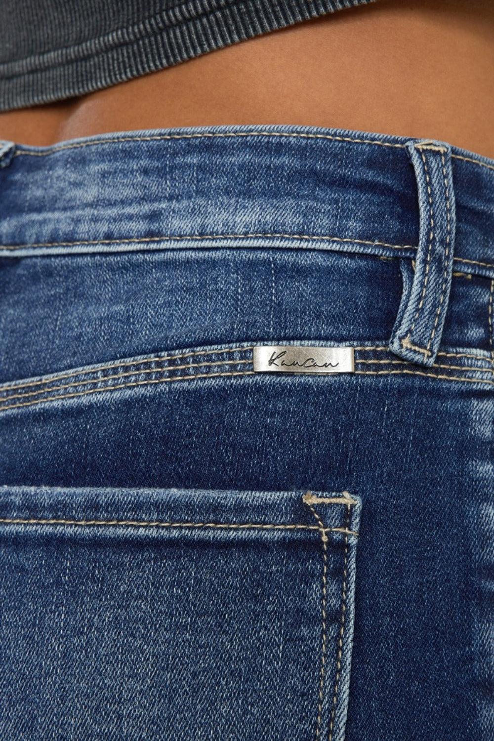 Kancan Full Size Cat's Whiskers Button Fly Denim Shorts | Daverri Fashions